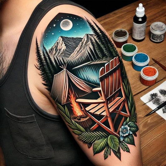 Comfy Camping Tattoo Ideas To Dive Into The Exciting World Of Nature