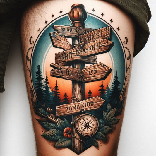 Sign Post Tattoo Ideas: Direction, Choices, and Life’s Journey