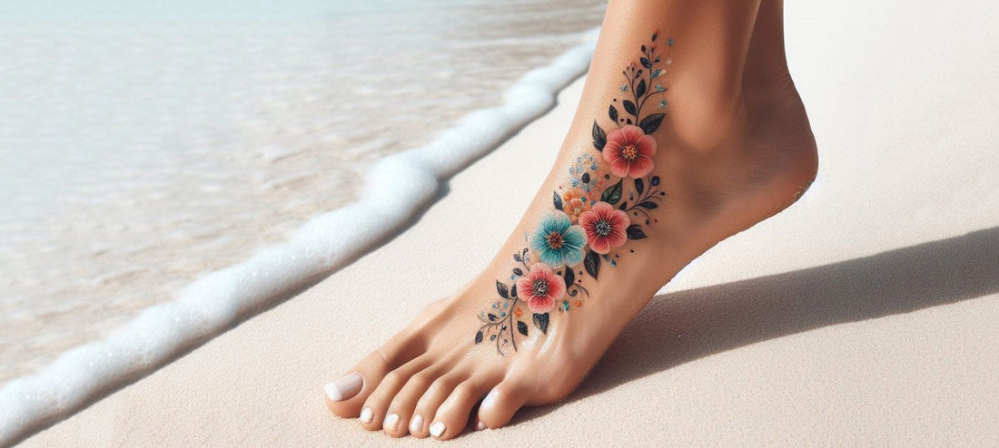 108 Elegant Foot Tattoo Designs For Women To Stay In Groove