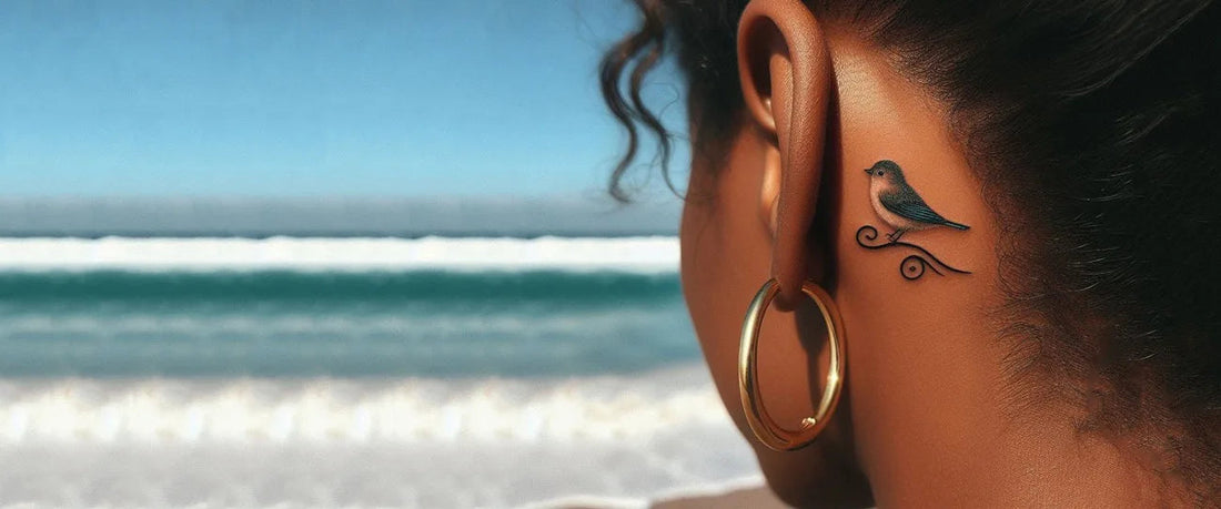 119 Cute And Small Yet Meaningful Tattoos Behind The Ear
