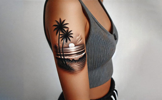 56 Beautiful Beach Tattoo Ideas To Enjoy The Sun Falling Down