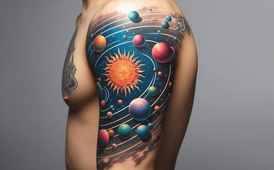 62 Dynamic Ideas For Solar System Tattoos With An Enigmatic Meaning Behind Each Design!