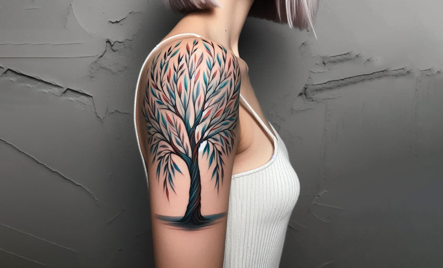 71 Spiritually Meaningful Ideas For Willow Tree Tattoos That Are Promising For Internal Growth