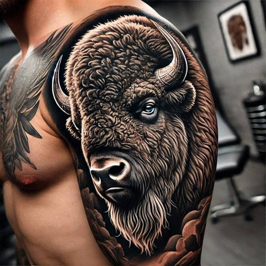 Brave Bison Tattoo Ideas That Shower You With Good Vibes