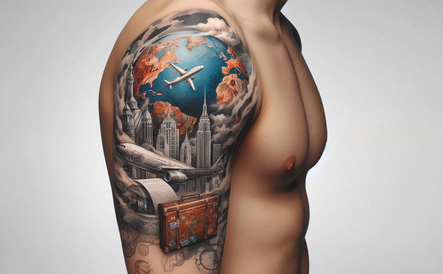 48 Fascinating Travel Tattoo Ideas To Find The True Meaning of Life!