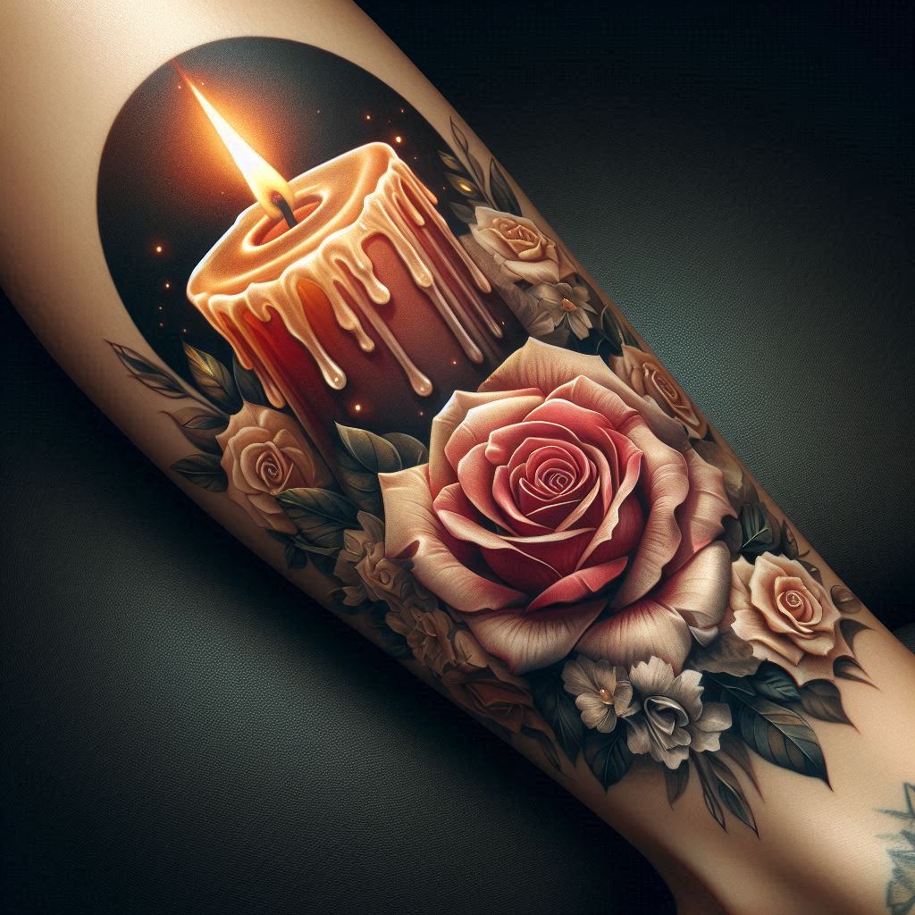 Candle Tattoos: Symbolizing Light, Hope, and Transformation