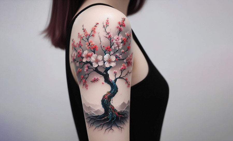 Cherry blossom tree tattoo idea