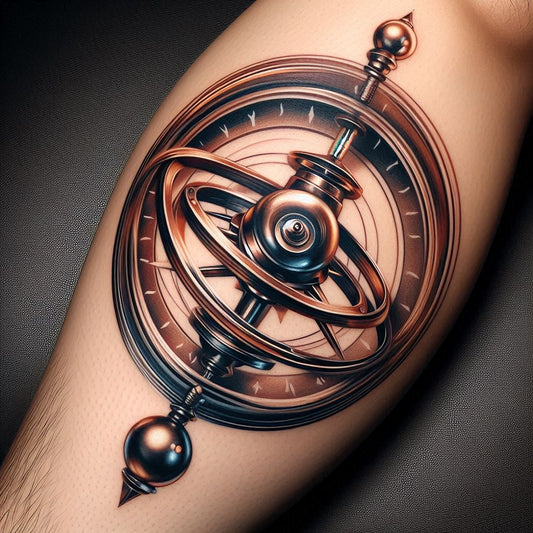 Gyroscope Tattoos: Symbolizing Balance, Movement, and the Rhythm of Life