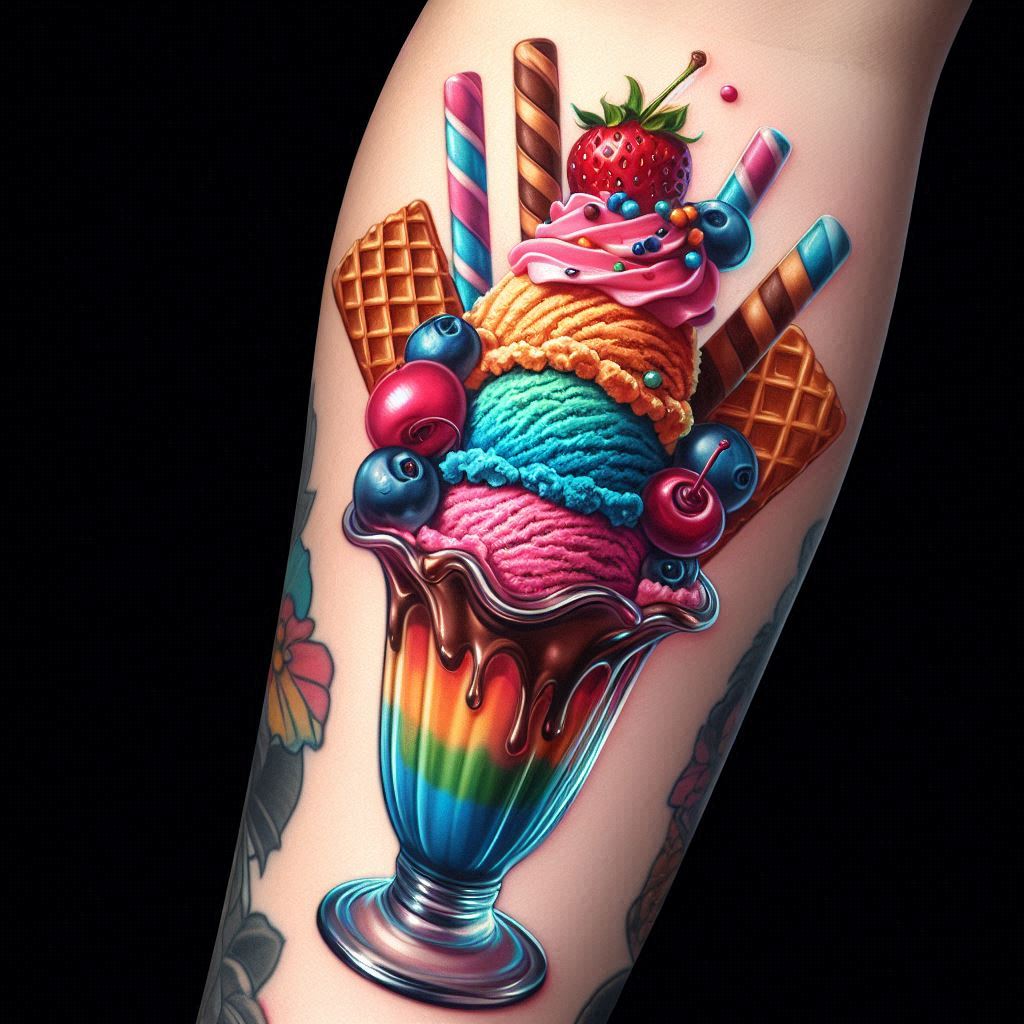 Ice Cream Tattoos: A Sweet Symbol of Joy and Nostalgia
