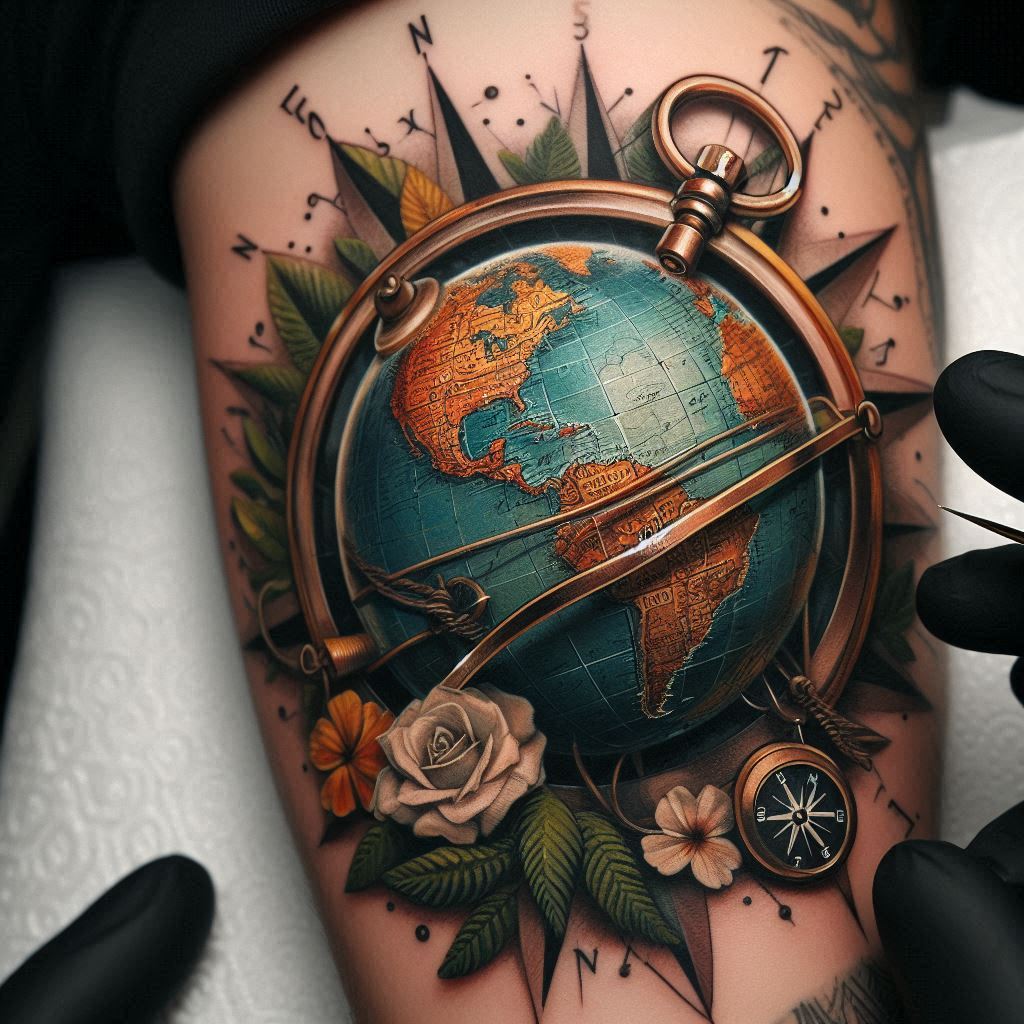 Globe Tattoo Ideas: Embrace the World with a Symbol of Adventure and Exploration