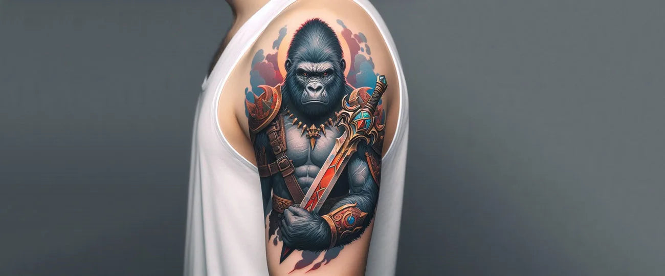 Gorilla tattoo by Marek Hali | Post 20993