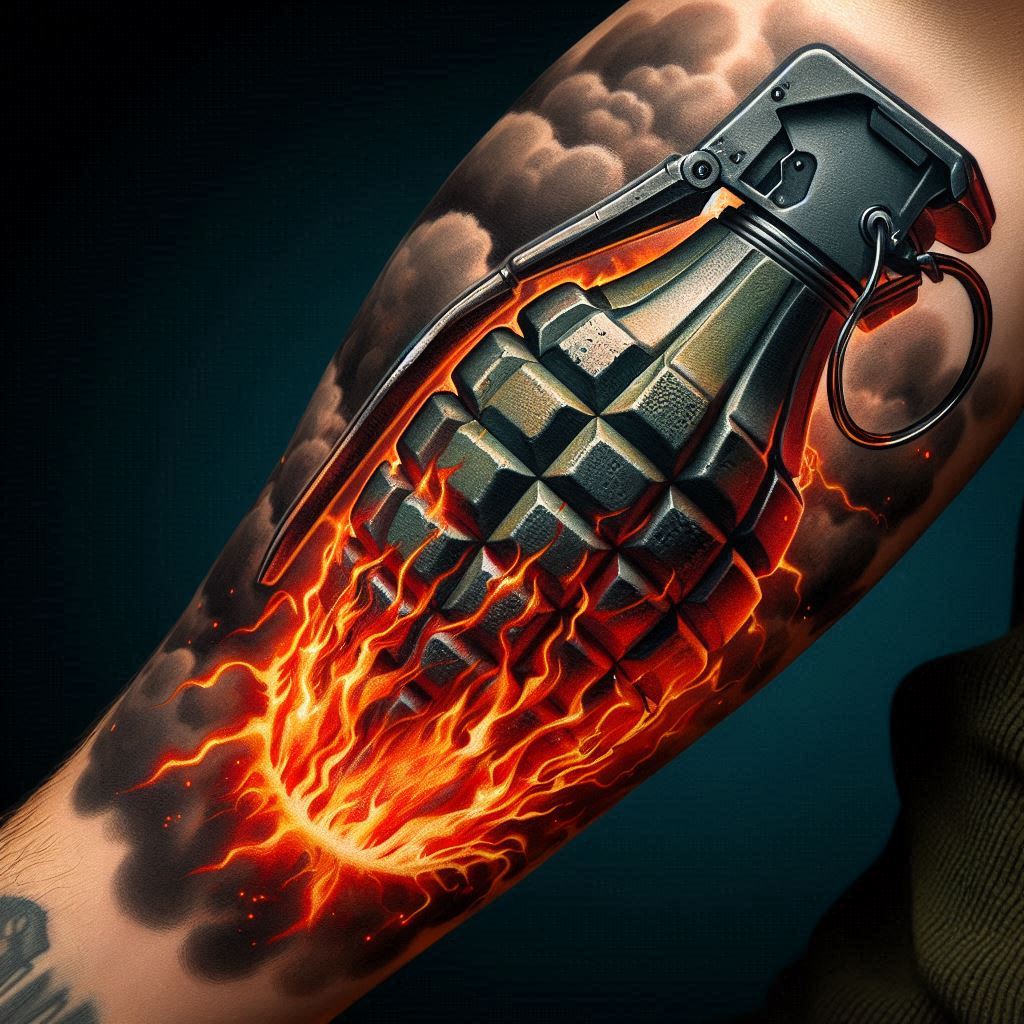 Grenade Tattoos: Explosive Power and Symbolism