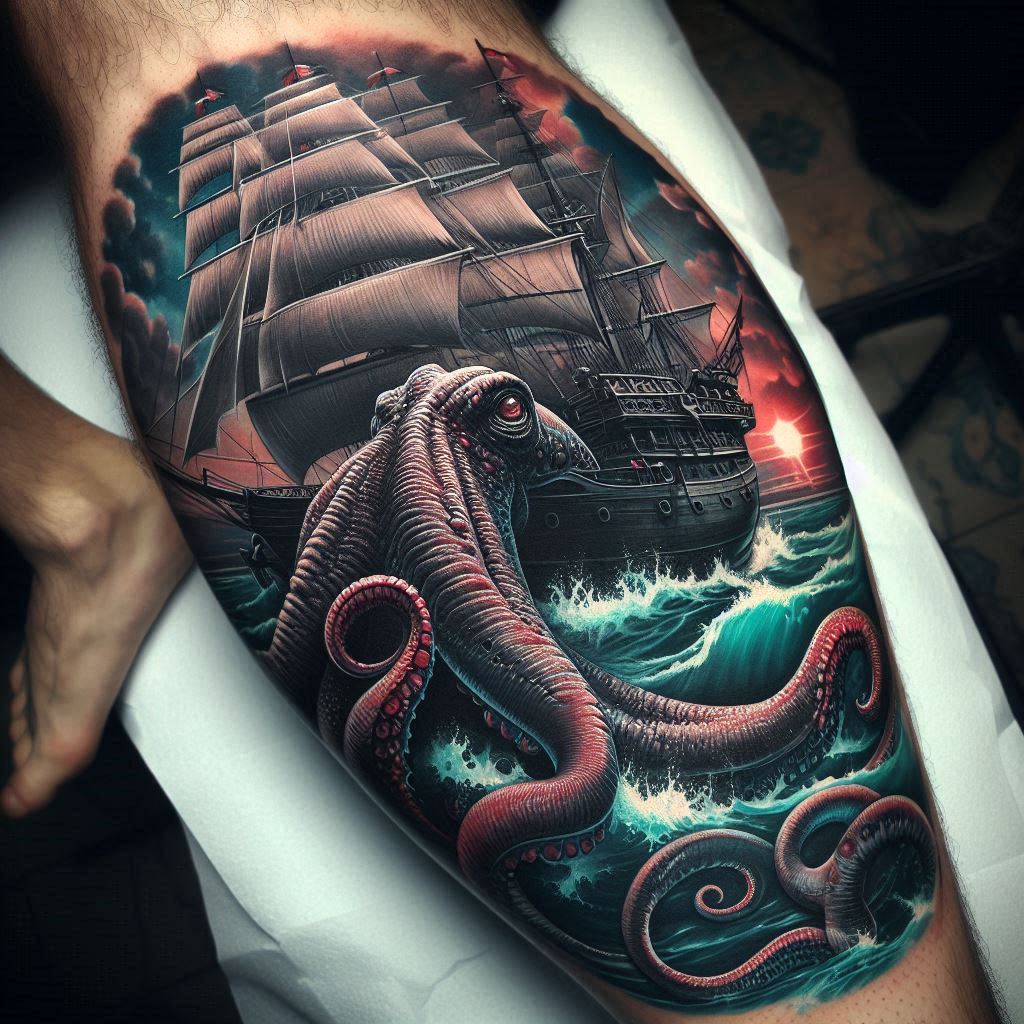 Kraken Tattoos: Symbolizing Power, Mystery, and the Unknown Depths