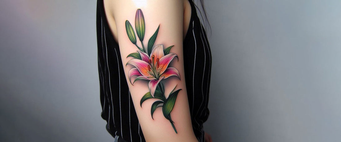 Lily flower tattoo idea