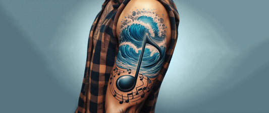 Music note tattoo design