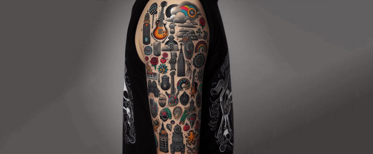60+ Amazing Patchwork Tattoo Ideas | Tattoos, Half sleeve tattoos for guys,  Leg tattoos small