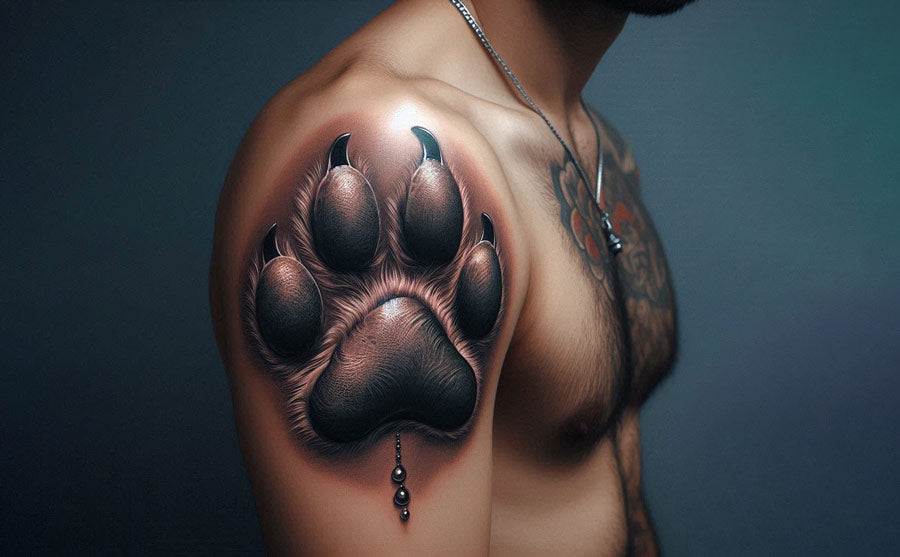 Paw print tattoo idea