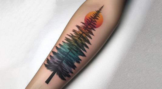 Pine tree tattoo idea