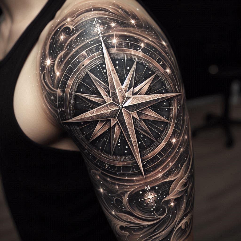 Wind Rose Tattoo Ideas: Navigating Life’s Journey with Direction and Meaning