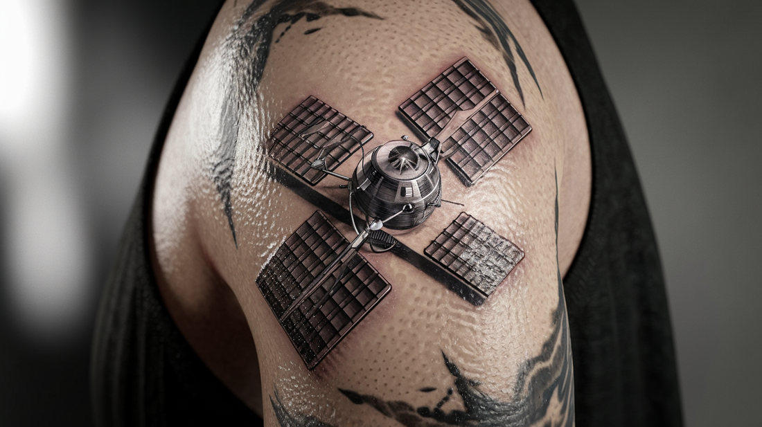 Satellite Tattoos: Symbolizing Connection, Communication, and Exploration