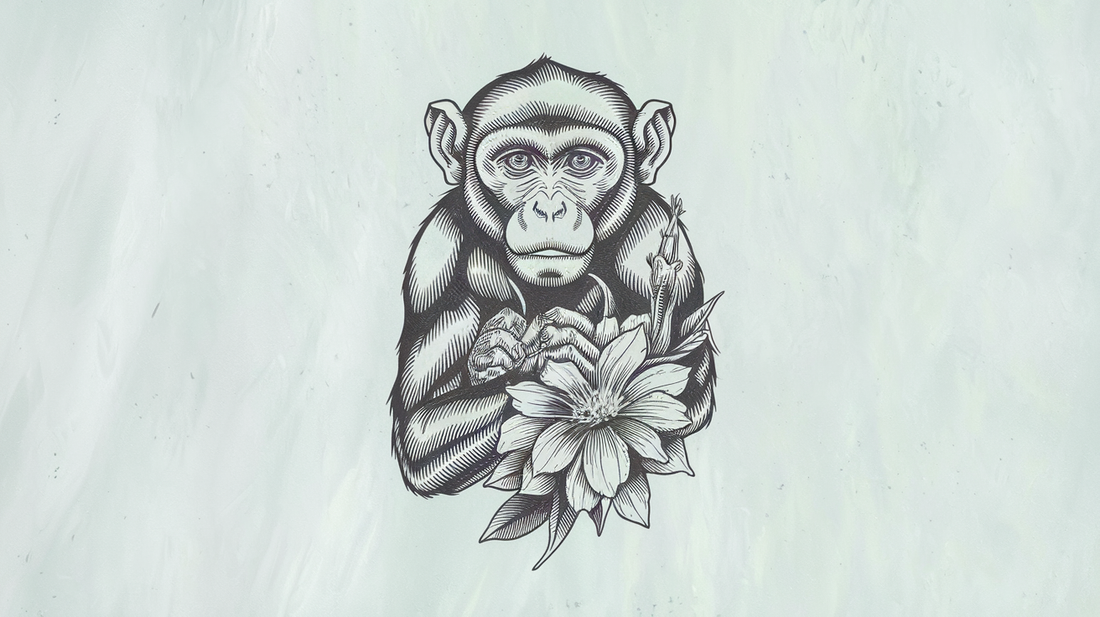 Monkey tattoo design