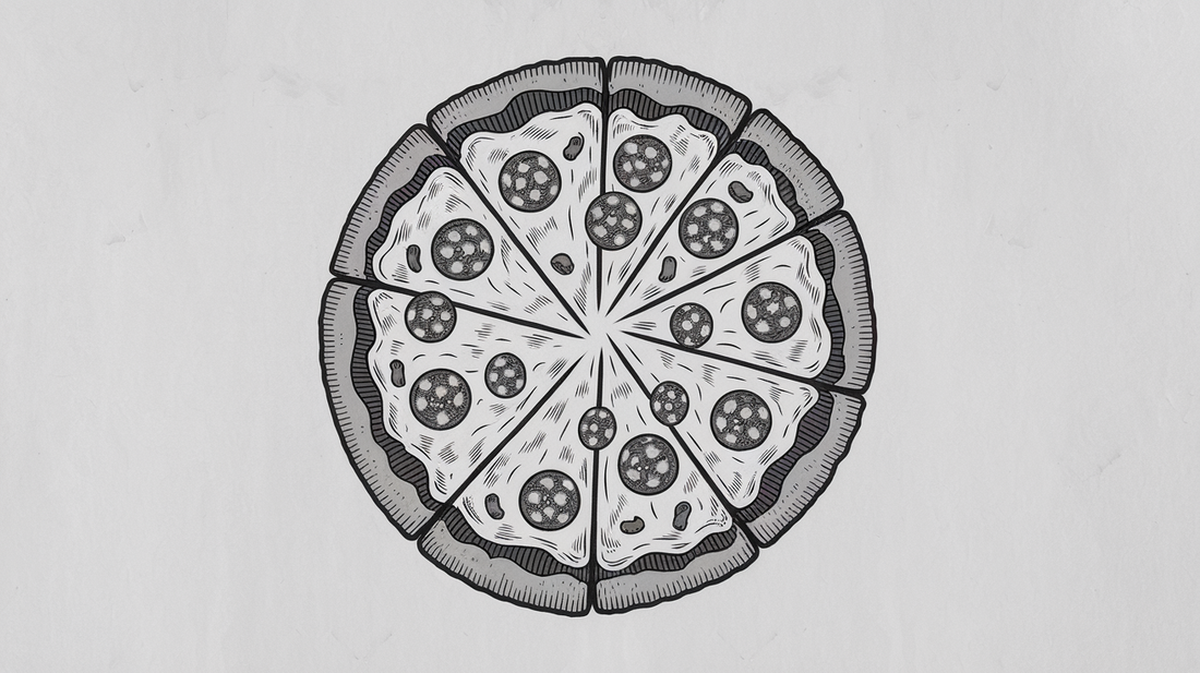 Pizza tattoo design