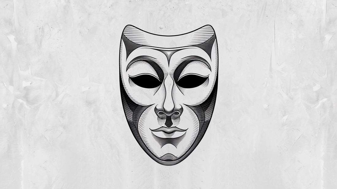 Theater Mask tattoo design